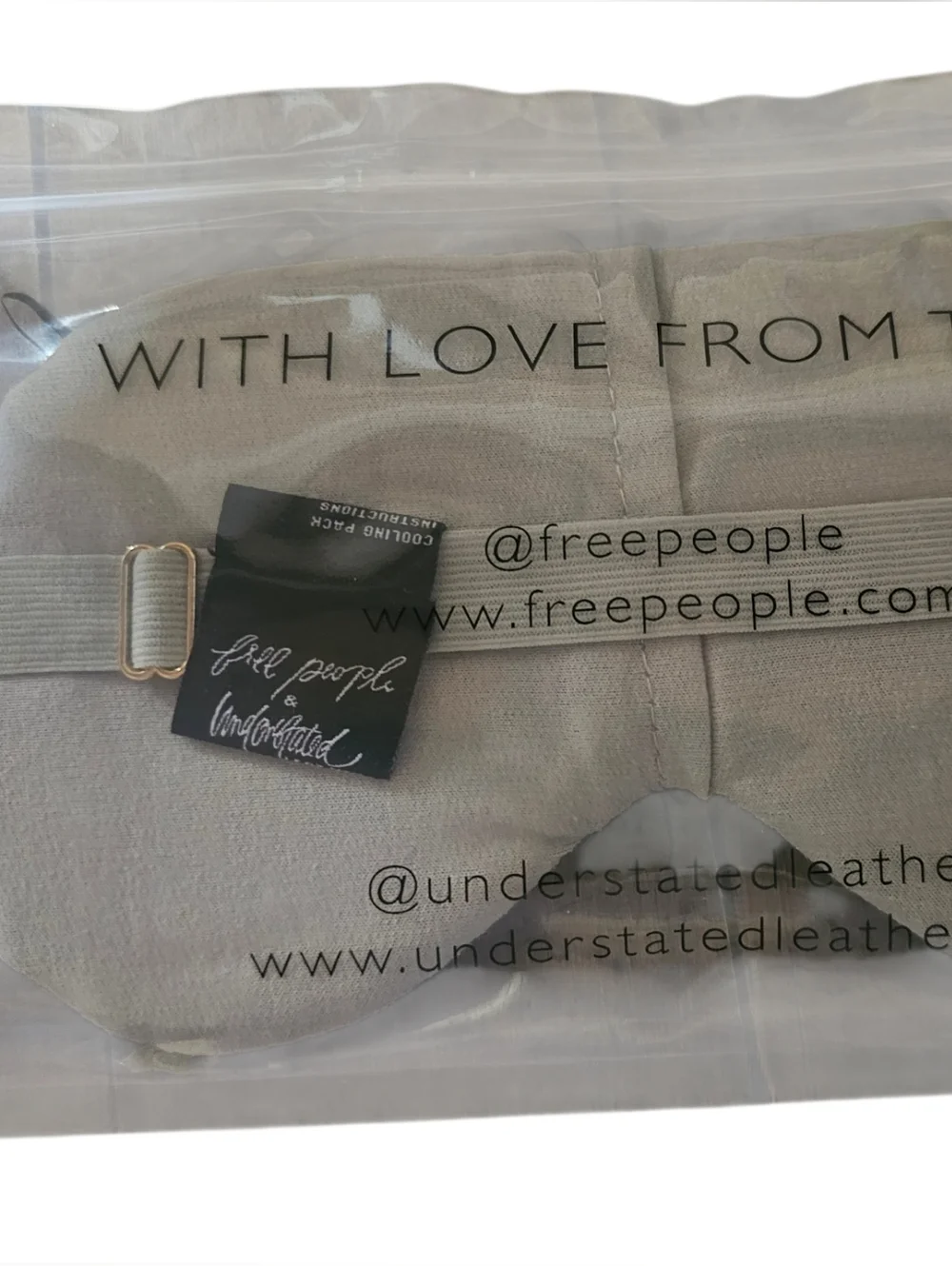 Free‎ People x Understated Leather Star Eye Mask Sleep Mask White Gold NWT